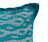 Artisan Hand Loomed Cotton Square Pillow - Blue Ocean Design - 24" - ARCADIA HOME